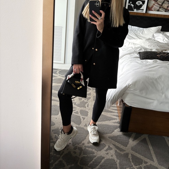 Black Handbag with Gold Accents